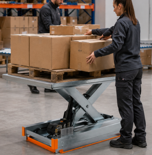 Table professionnelle ergonomique pour manutention